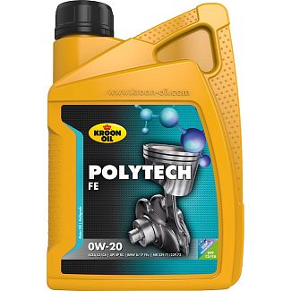 Масло моторное синтетическое 1л 0W-20 PolyTech FE KROON OIL
