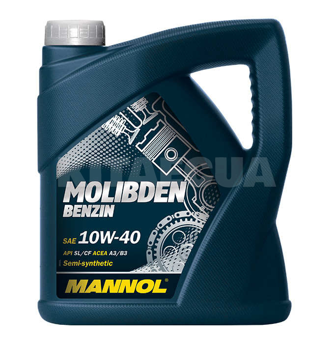 Масло моторное полусинтетическое 4л 10W-40Molibden Benzin SL/CF Teilsynt Mannol (1552MNL)