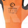 Перчатка оранжевая синтетическая с черным рифленым латексом 9" Intertool (SP-0120)