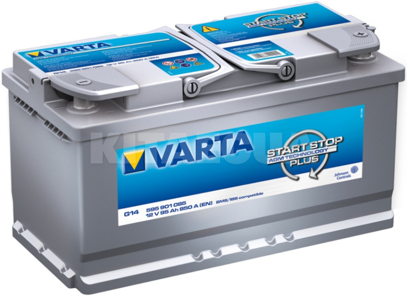 Акумулятор автомобільний 95Ач 850А "+" праворуч VARTA (VT 595901UD)