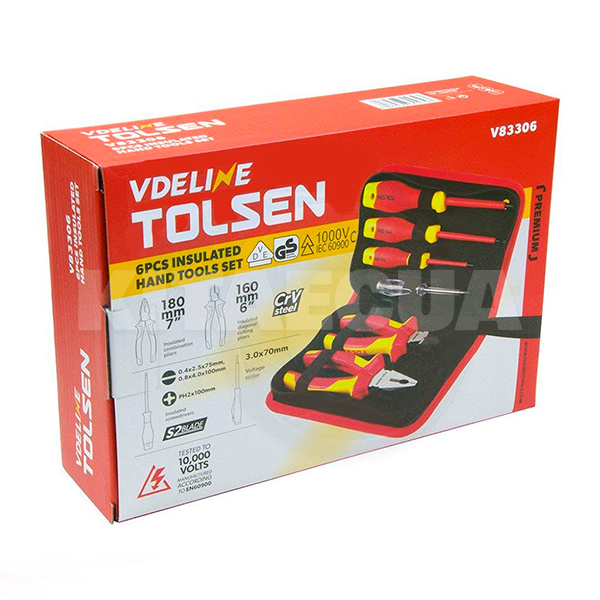 Набор инструментов 6 предметов VDE Premium TOLSEN (V83306) - 4