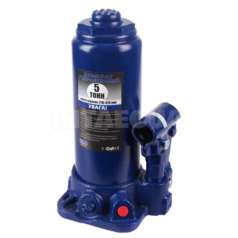 Домкрат гідравлічний пляшковий до 5т (215-413 мм) з кейсом T90504S VITOL (ДБ-05004К) - 3