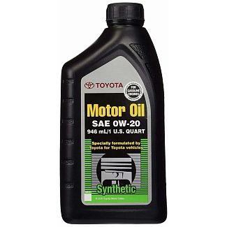 Масло моторное синтетическое 0.946л 0W-20 Motor Oil Toyota