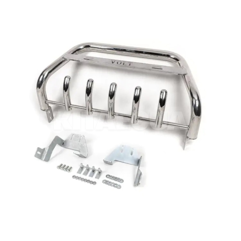 Кенгурятник WT003 Volkswagen LT 1995-2006 нержавеющая сталь с надписью CAN (dug658393) - 2