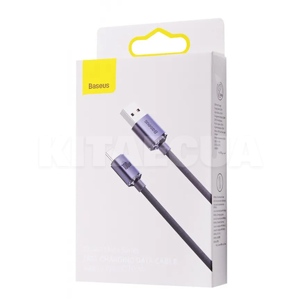 Кабель USB Type-C 100W Crystal Shine Series 1.2м фіолетовий BASEUS (351040011) - 2