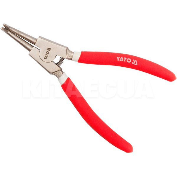Щипцы для снятия/установки стопорных колец изогнутые на разжим 225 мм YATO (YT-1989)