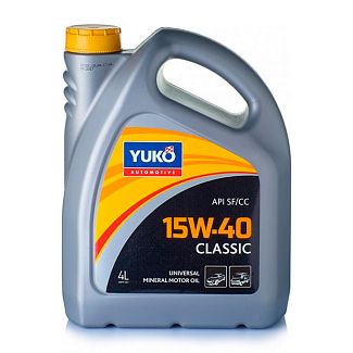 Масло моторне мінеральне 4л 15W-40 Classic Yuko