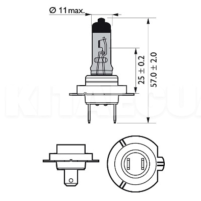 Галогеновая лампа H7 12V 55W WhiteVision +60% "пластиковая упаковка" (компл.) PHILIPS (PS 12972WHVSM) - 4