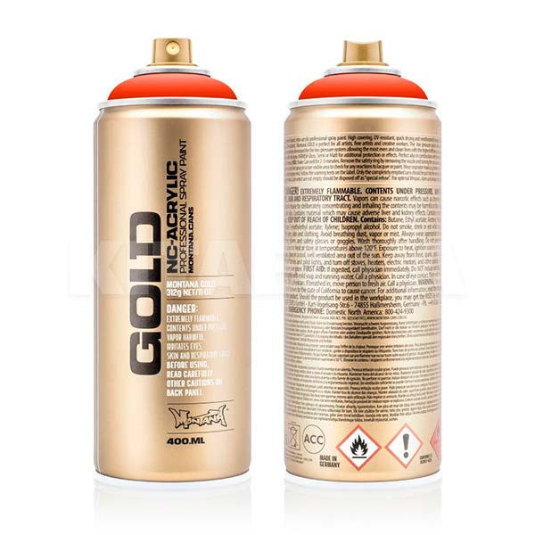 Краска 400мл полуглянцевая G 2090 Red Orange MONTANA (284298-MONTANA)