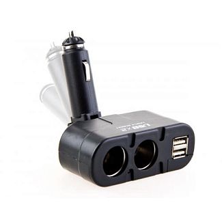 Разветвитель прикуривателя 2в1 + 2USB PULSO