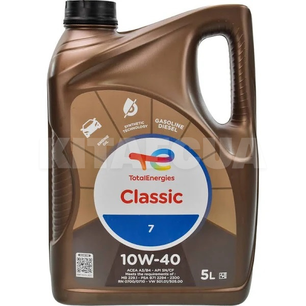 Масло моторне напівсинтетичне 5л 10W-40 Classic TOTAL (156357)