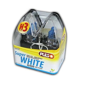 Галогенная лампа H3 55W 12V super white комплект PULSO