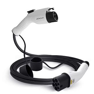 Зарядный кабель для электромобиля 7.4 кВт 32А 1-фаза 3м Type 2 (станция) - Type 1 (американское авто ZENCAR