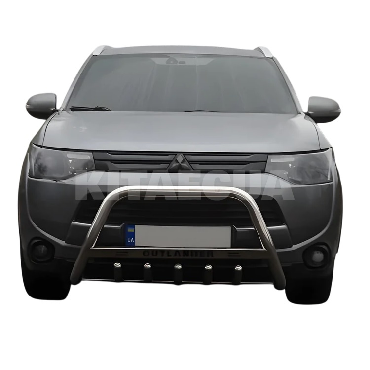 Кенгурятник WT004 Mitsubishi Outlander 2012-2021 нержавеющая сталь CAN (dd17847) - 4