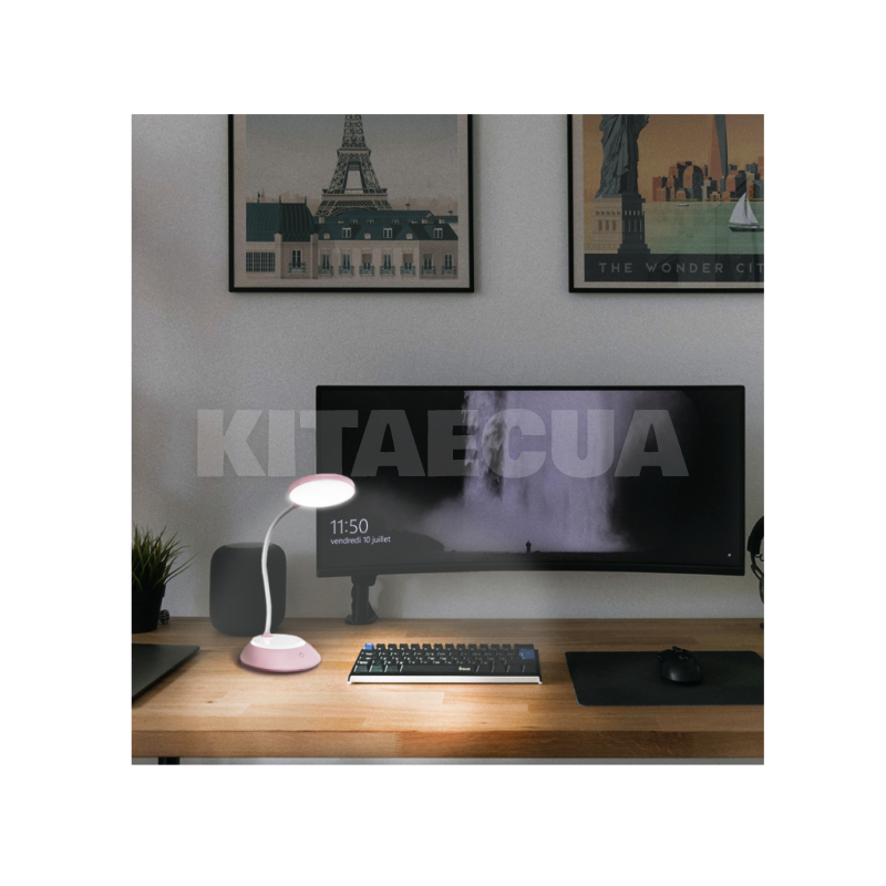 LED настільна лампа з акумулятором рожева TITANUM (TLTF-022P) - 2