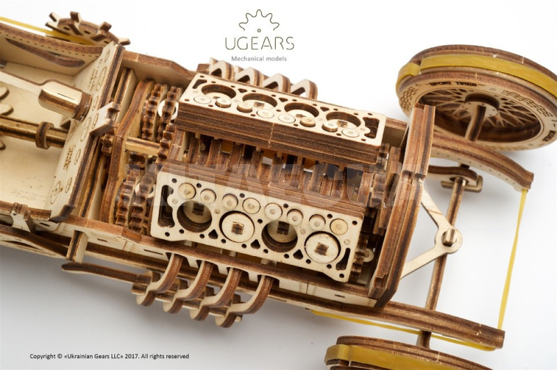 Механическая модель "Спорткар U-9 Гран-при" UGEARS (70044) - 10