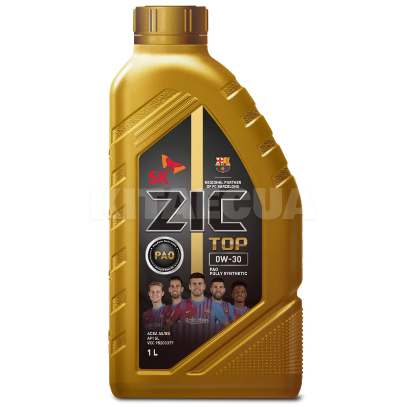 Масло моторне синтетичне 1л 0W-30 TOP ZIC (132680)