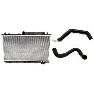 Радиатор охлаждения с патрубками KLM Autoparts