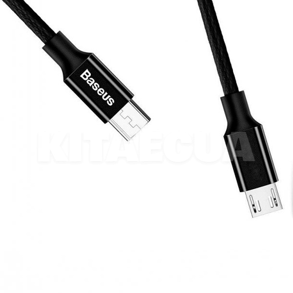 Кабель USB micro-USB 1.5м чорний BASEUS (CAMYW-B01) - 3