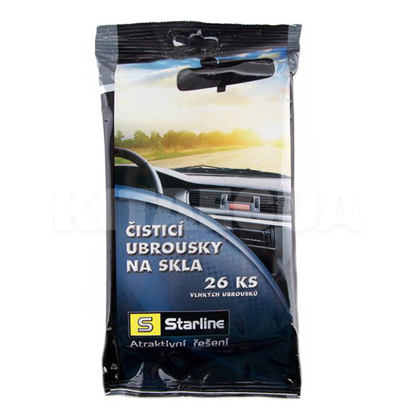 Влажные салфетки для авто для стекла 26шт/уп STARLINE (ACST071) - 2