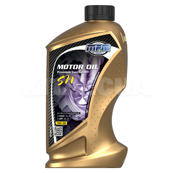 Масло моторне синтетичне 1л 5W-50 SN MPM (MPM_05001S)