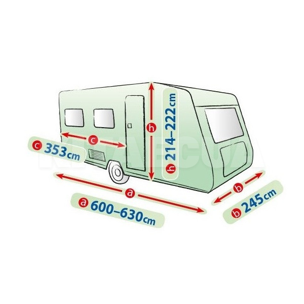 Тент на автобудинок Mobile Garage 630EF 630x222x245 см Kegel-Blazusiak (5-4077-241-3020) - 3