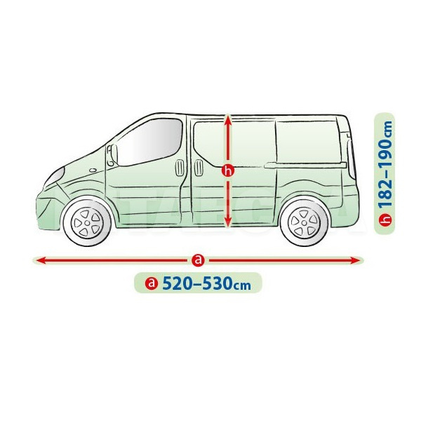Тент на авто Mobile Garage L520 530x190x180 см мінівен Kegel-Blazusiak (5-4154-248-3020) - 3