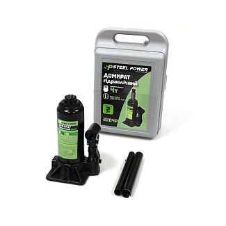Домкрат гідравлічний пляшковий до 4т (180-340мм) STEEL POWER