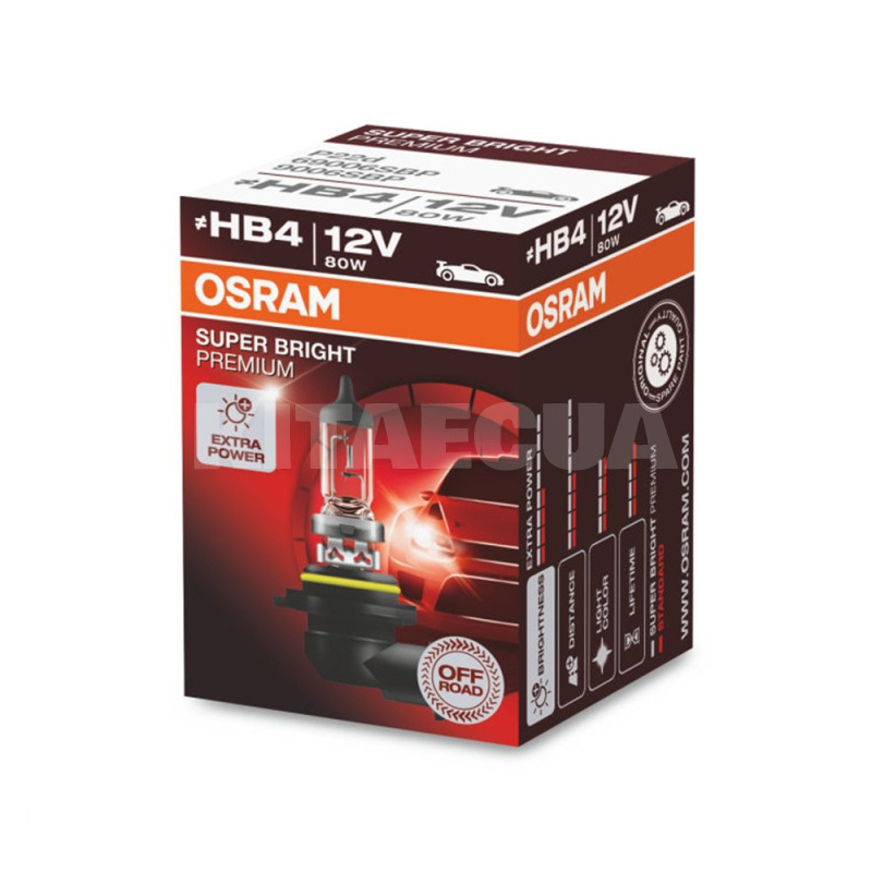 Галогенная лампа HB4 80W 12V Premium Osram (OS 69006 SBP) - 2