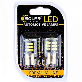 LED лампа для авто P21w BA15s S25 1156 6500K Solar