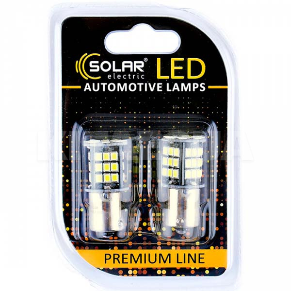 LED лампа для авто P21w BA15s S25 1156 6500K Solar (SL1389)