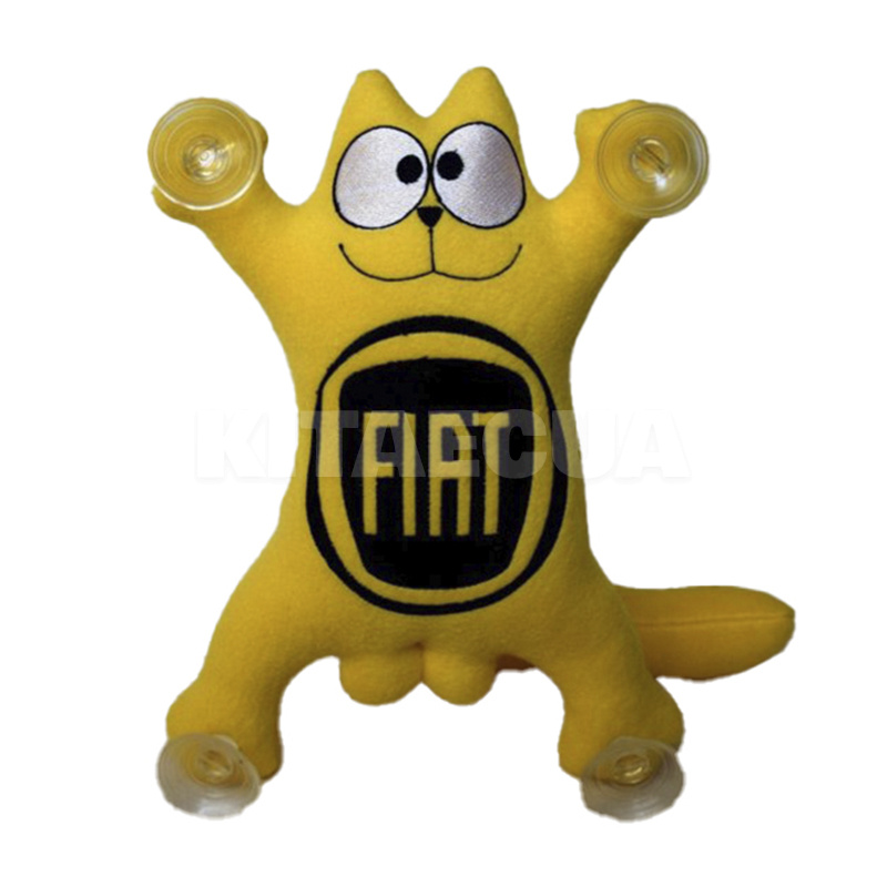 Игрушка для автомобиля желтая на присосках Кот Саймон "Fiat" (3)