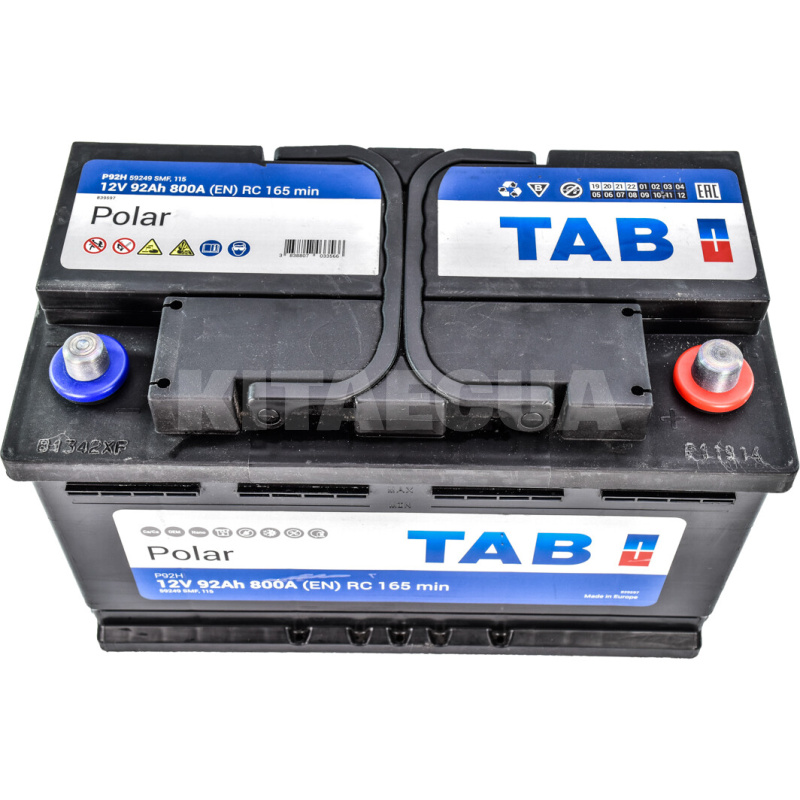 Аккумулятор автомобильный 92Ач 800А "+" справа TAB (TAB POLAR 92 L4) - 2