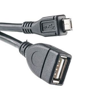 Кабель USB - microUSB AF 0.5м черный PowerPlant