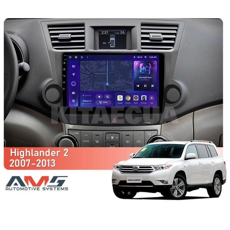 Штатна магнітола MOSS M3 4+32 ГБ 10" Toyota Highlander 2 XU40 2007-2013 (F1) AMS (50908) - 2