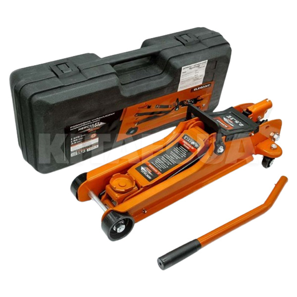 Домкрат гідравлічний підкатний до 2.5т (85мм-370мм) пластиковий кейс EL 350 005 ELEGANT (107562)