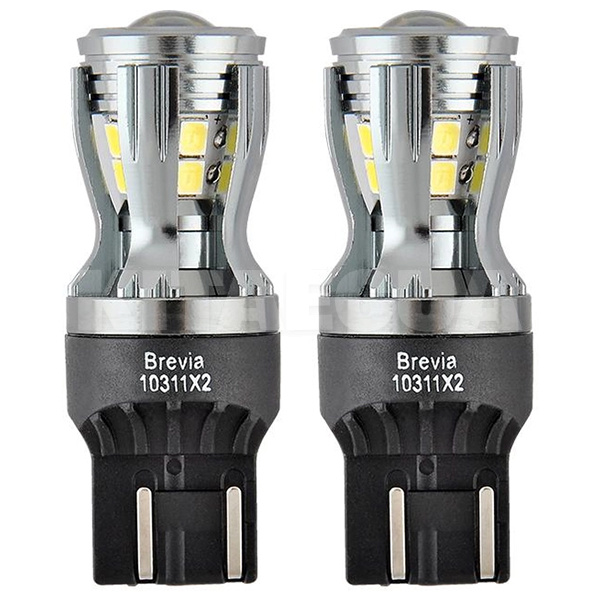 LED лампа для авто PowerPro W3x16q 6000K (комплект) BREVIA (10311X2)