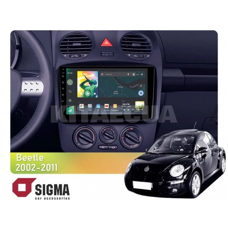 Штатна магнітола X9232 2+32 Gb 9" Volkswagen Beetle A4 2002-2011 SIGMA4car (33875)