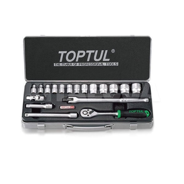 Набор головок и комплектующих 3/8" 18 предметов TOPTUL (GCAD1806-TOPTUL)