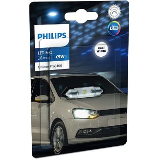 LED лампа для авто Ultinon Pro3100 SV8.5 0.6W 6000K 38мм PHILIPS