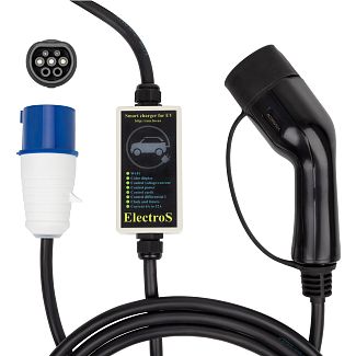 Зарядка для электромобиля 7.4 кВт 32A 1-фаза Type 2 (европейское авто) WI-FI ElectroS