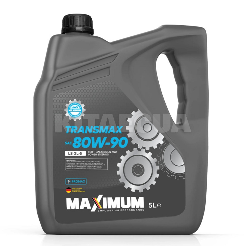Масло трансмиссионное минеральное 5л 80W-90 Trans Max GL-5 MAXIMUM (MAXIMUM Trans Max 80W90 GL-5_5л)