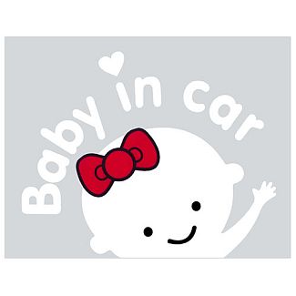 Наклейка "Baby in car" девочка 155х126 мм VITOL
