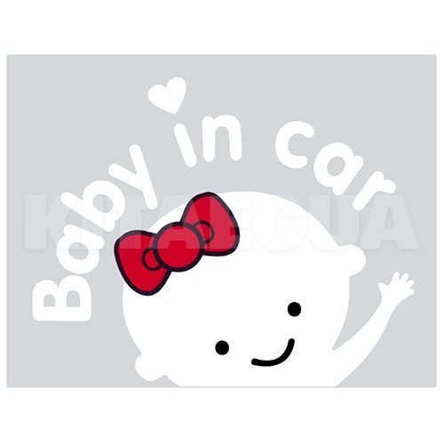Наклейка "Baby in car" дівчинка 155х126 мм VITOL (STICKER-BIC-GIRL)