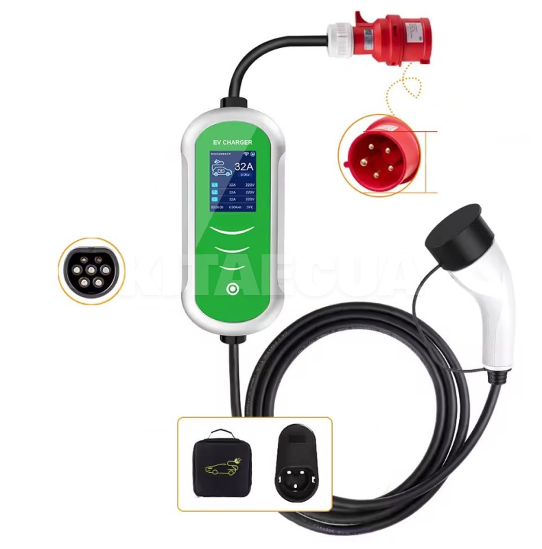 Зарядка для электромобиля 22 кВт 32A 3-фазы Type 2 Wi-fi ADPOW (AD22-32-3PH-TP2-WF)