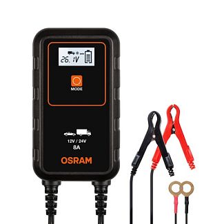 зарядний пристрій для акумулятора 12В/24В 8А Osram