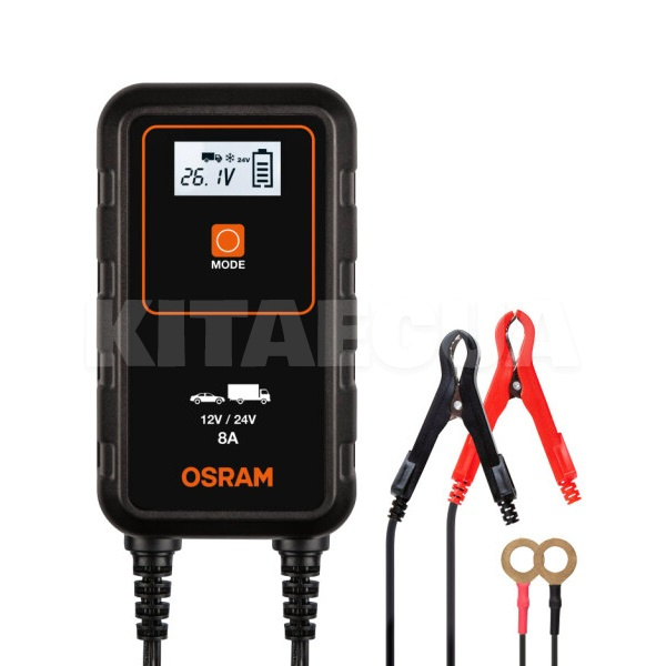 зарядний пристрій для акумулятора 12В/24В 8А Osram (OEBCS908)