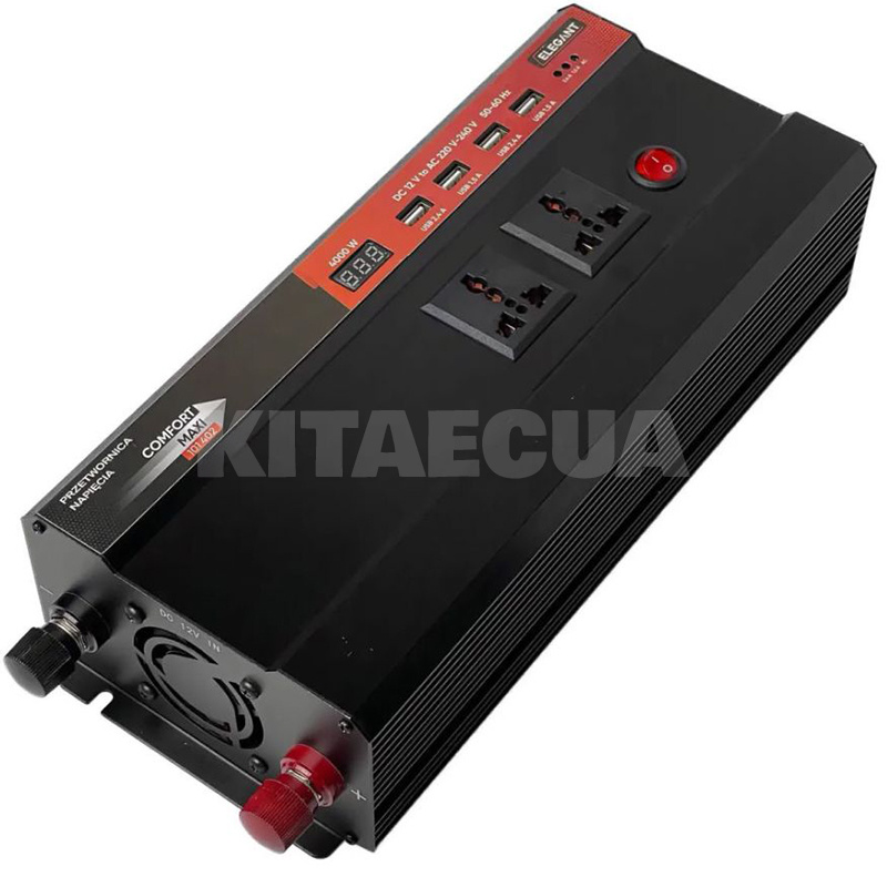 Инвертор 12-220В 2000Вт Comfort Maxi ELEGANT (EL 101 402)