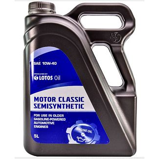 Масло моторне напівсинтетичне 5л 10W-40 MOTOR CLASSIC SEMISYNTHETIC LOTOS