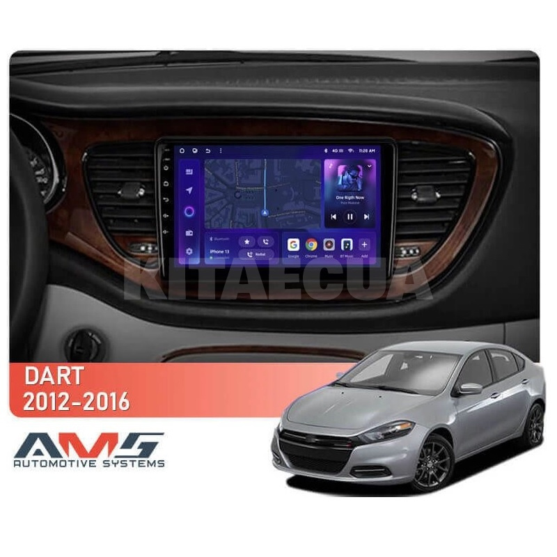 Штатна магнітола MOSS M3 4+32 ГБ 9" Dodge Dart 2012 - 2016 AMS (49843) - 2